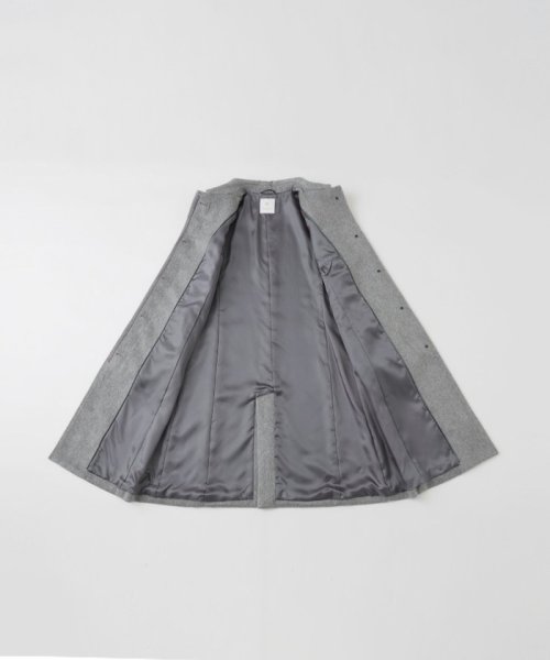 【アラシャンカシミヤ】カシミヤ　ステンカラーコート アラシャンカシミヤ