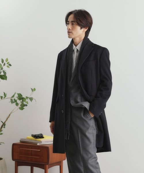 ウールカシミヤブレンド チェスターコート また