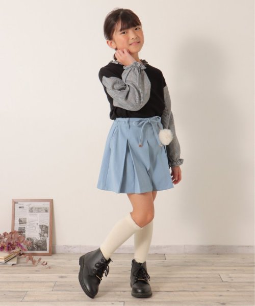 ikka kids(イッカ　キッズ)/ポンポン付きプリーツキュロット（120〜160cm）/img07