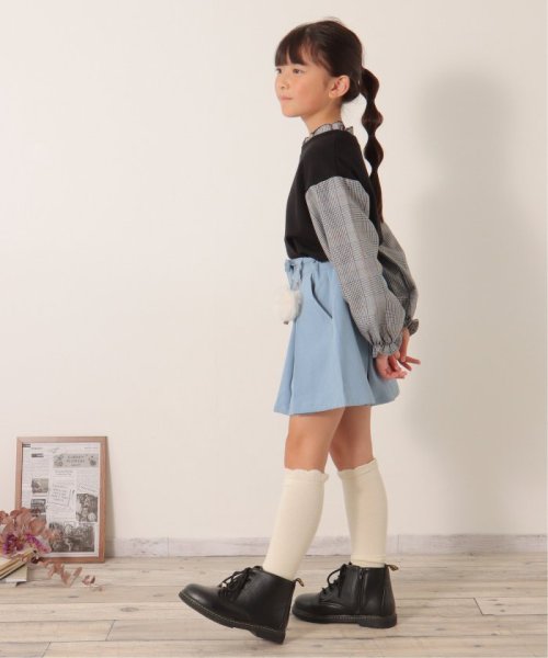 ikka kids(イッカ　キッズ)/ポンポン付きプリーツキュロット（120〜160cm）/img08