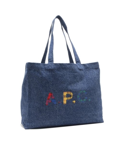 A.P.C.(アーペーセー)/アーペーセー トートバッグ デニムバッグ ロゴトート ブルー メンズ レディース ユニセックス APC M61443 COGUG IAL/img01