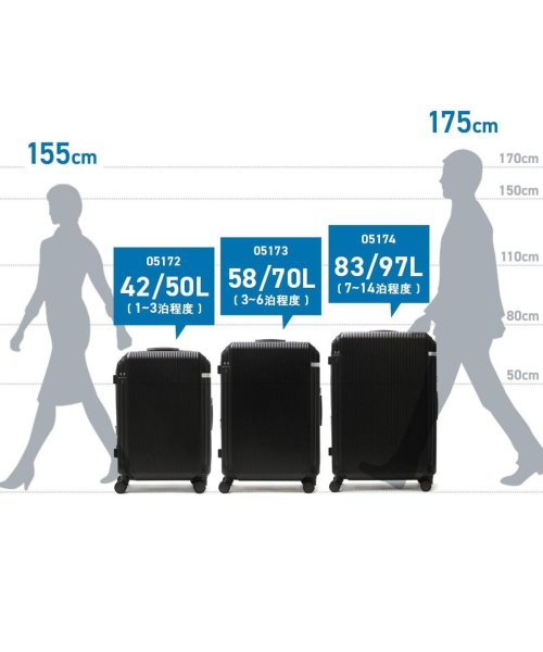 ace.TOKYO(エーストーキョー)/5年保証 エーストーキョー スーツケース 3泊4日 ace.TOKYO 58L 70L Lサイズ 拡張 キャリーケース 軽量 ペンテックス 05173/img28