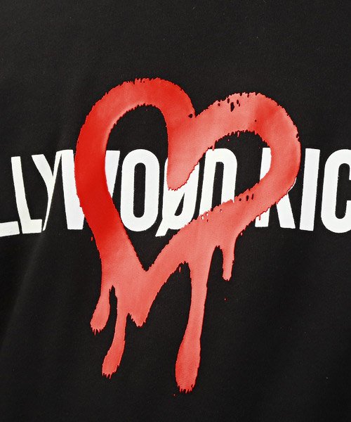 LUXSTYLE(ラグスタイル)/Hollywood rich.&(ハリウッドリッチ)ハートペイントロゴロンT/ロンT メンズ 長袖 Tシャツ ロゴ プリント 刺繍 落書き ペイント トップス /img07