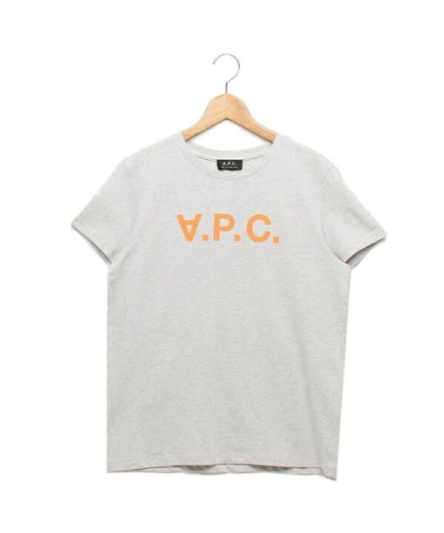 A.P.C.(アーペーセー)/アーペーセー Tシャツ 半袖カットソー トップス グレー オレンジ レディース APC F26213 COBQX ECRU CHINE ORANGE/img06