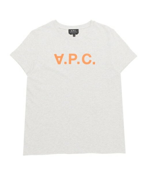 A.P.C.(アーペーセー)/アーペーセー Tシャツ 半袖カットソー トップス グレー オレンジ レディース APC F26213 COBQX ECRU CHINE ORANGE/img10