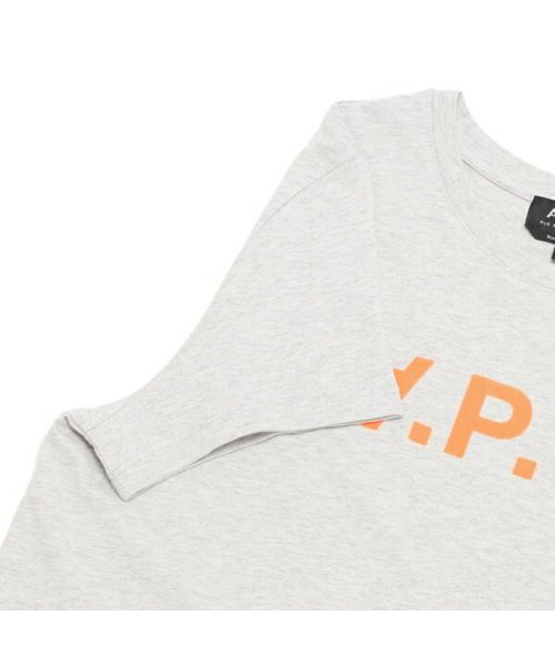 A.P.C.(アーペーセー)/アーペーセー Tシャツ 半袖カットソー トップス グレー オレンジ レディース APC F26213 COBQX ECRU CHINE ORANGE/img12