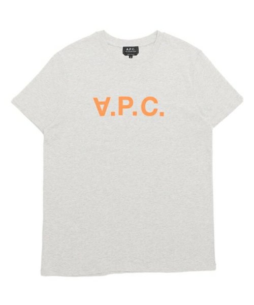 A.P.C.(アーペーセー)/アーペーセー Tシャツ 半袖カットソー トップス グレー オレンジ メンズ レディース APC H26217 COBQX ECRU CHINE ORANGE/img10