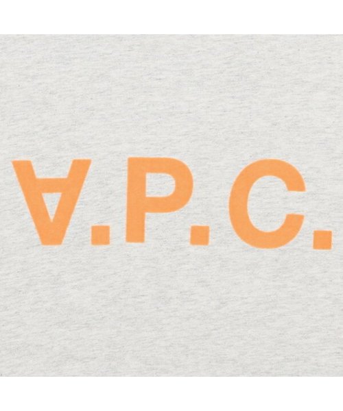 A.P.C.(アーペーセー)/アーペーセー Tシャツ 半袖カットソー トップス グレー オレンジ メンズ レディース APC H26217 COBQX ECRU CHINE ORANGE/img11