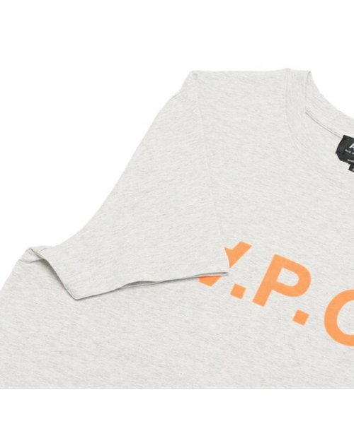 A.P.C.(アーペーセー)/アーペーセー Tシャツ 半袖カットソー トップス グレー オレンジ メンズ レディース APC H26217 COBQX ECRU CHINE ORANGE/img12