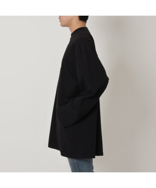 バレンシアガ ロングTシャツ トップス ロングスリーブオーバーサイズ ブラック メンズ BALENCIAGA 681046 TNVL1 1070 BALENCIAGA 約S 約M 約L バレンシアガ ロングTシャツ トップス ロングスリーブオーバーサイズ ブラック メンズ TNVL1
