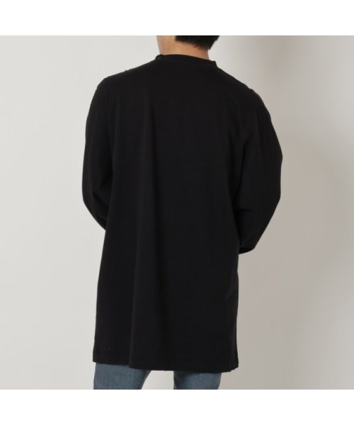 BALENCIAGA(バレンシアガ)/バレンシアガ ロングTシャツ トップス ロングスリーブオーバーサイズ ブラック メンズ BALENCIAGA 681046 TNVL1 1070/img03