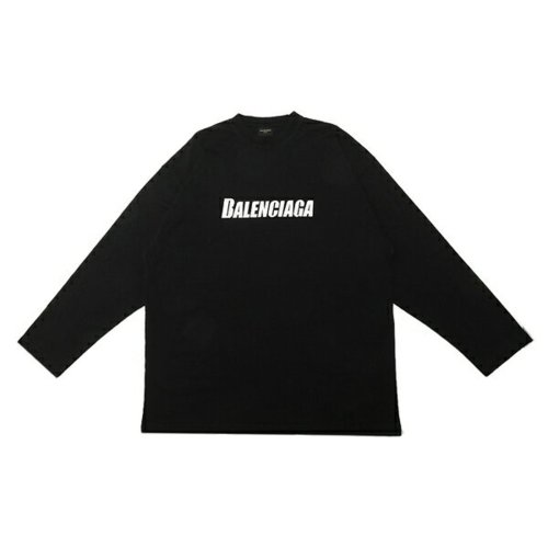 バレンシアガ ロングTシャツ トップス ロングスリーブオーバーサイズ ブラック メンズ BALENCIAGA 681046 TNVL1 1070 BALENCIAGA 約S 約M 約L バレンシアガ ロングTシャツ トップス ロングスリーブオーバーサイズ ブラック メンズ TNVL1