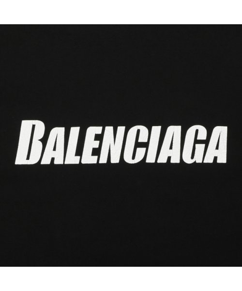 バレンシアガ ロングTシャツ トップス ロングスリーブオーバーサイズ ブラック メンズ BALENCIAGA 681046 TNVL1 1070 BALENCIAGA 約S 約M 約L バレンシアガ ロングTシャツ トップス ロングスリーブオーバーサイズ ブラック メンズ TNVL1