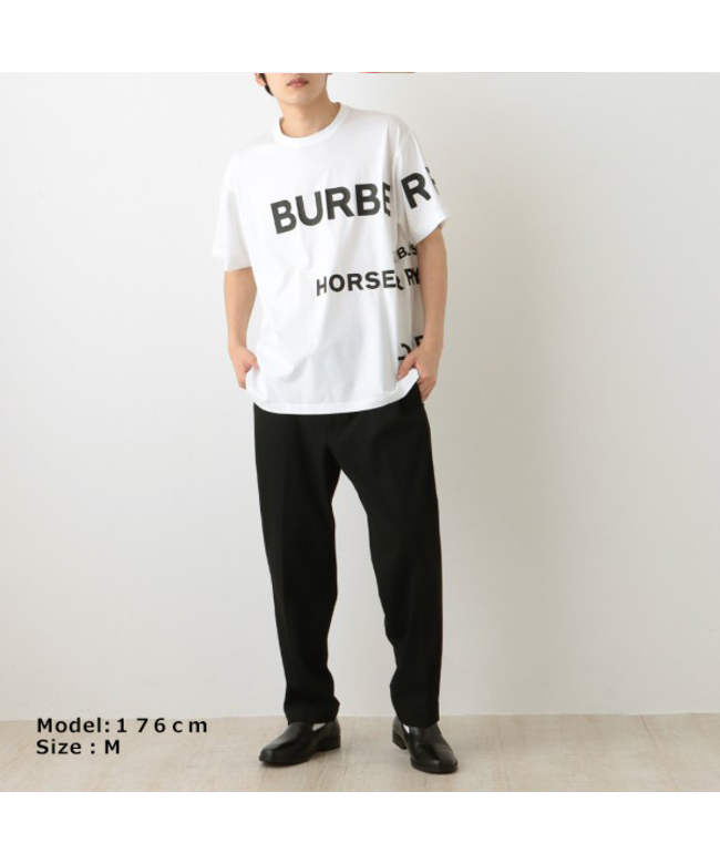 セール】バーバリー Tシャツ 半袖カットソー ホワイト メンズ BURBERRY 