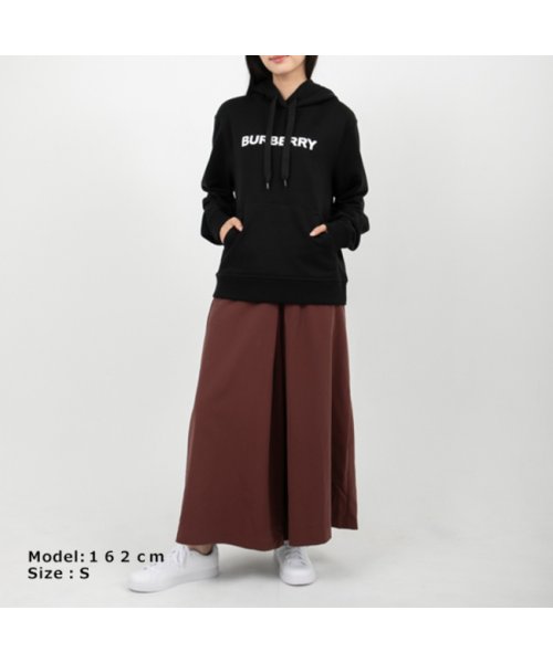 バーバリー パーカー スウェットシャツ フーディー ブラック レディース BURBERRY 8054386 A1189 BURBERRY バーバリー パーカー スウェットシャツ フーディー ブラック レディース