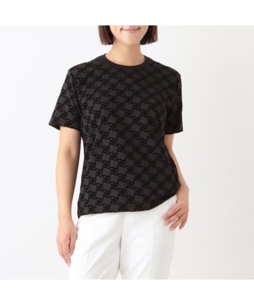 FENDI(フェンディ)/フェンディ Tシャツ トップス ロゴ ブラック レディース FENDI FS7254 AHLU F0GME/img01