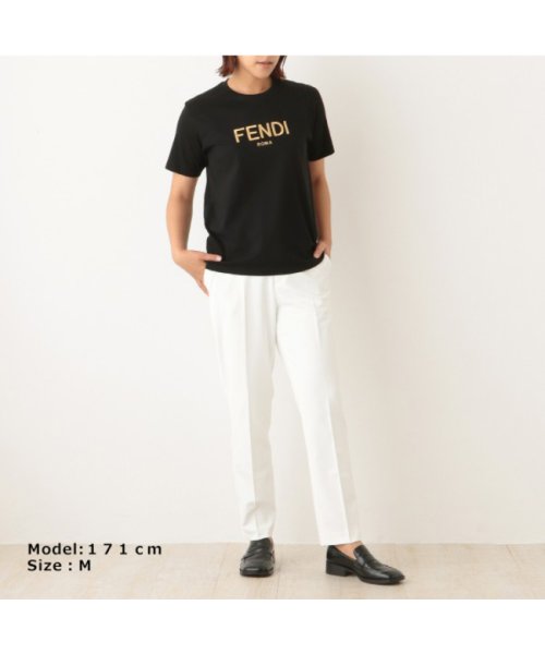 FENDI(フェンディ)/フェンディ Tシャツ トップス ロゴ ブラック レディース FENDI FS7254 AK6J F0GME/img05