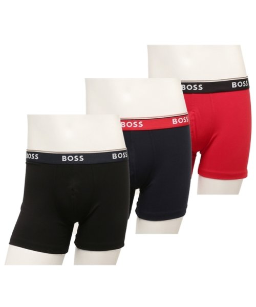 HUGOBOSS(ヒューゴボス)/ヒューゴ ボス ボクサーパンツ アンダーウェア レギュラー丈 ブラック ネイビー レッド メンズ HUGO BOSS 50489606 974/img01