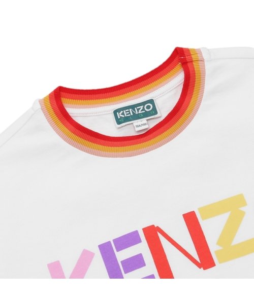 KENZO(ケンゾー)/ケンゾー Tシャツ ロゴ プリントT ホワイト マルチ キッズ KENZO 10P/img03