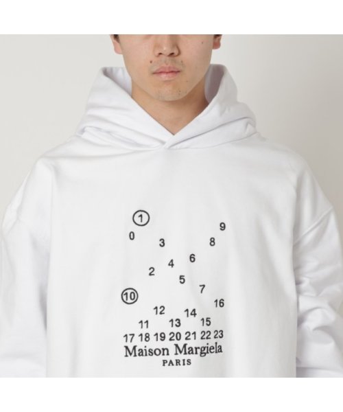 MAISON MARGIELA(メゾンマルジェラ)/メゾンマルジェラ パーカー スウェットシャツ フーデット プルオーバー ホワイト メンズ Maison Margiela S50GU0202 S25505 10/img05