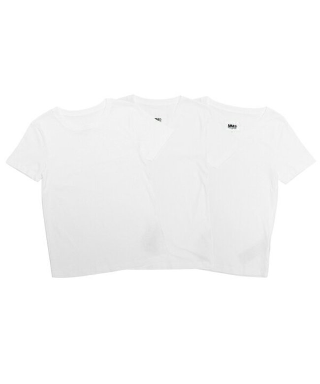 エムエムシックス メゾンマルジェラ Tシャツ 半袖カットソー トップス ホワイト レディース MM6 Maison Margiela  S52GC0280 S24