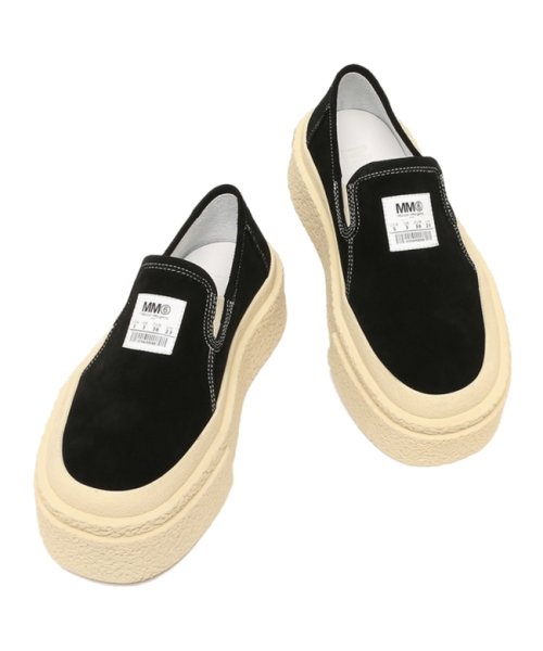 エムエムシックス メゾンマルジェラ スニーカー モカシン スリッポン ブラック レディース MM6 Maison Margiela S59WR0088 P524 メゾンマルジェラ MM6 Maison Margiela エムエムシックス スニーカー モカシン スリッポン ブラック レディース S59WR0088