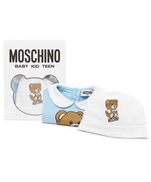 MOSCHINO(モスキーノ)/モスキーノ ロンパース 帽子 ギフトセット テディベア ブルー キッズ MOSCHINO MUY056－LBA10 40304/img01