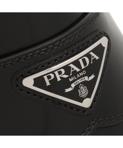 PRADA(プラダ)/プラダ ローファー 靴 モカシン ブラッシュドレザー トライアングルロゴ ブラック メンズ PRADA 2DB195 P39 X000 F0002/img04