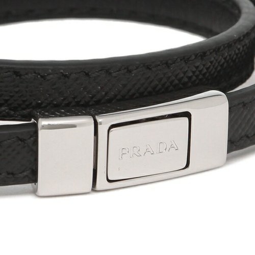 プラダ ブレスレット アクセサリー サフィアーノ レザー バングル ブラック メンズ PRADA 2IB286 053 F0002 19cm PRADA プラダ ブレスレット アクセサリー サフィアーノ レザー バングル ブラック メンズ 2IB286