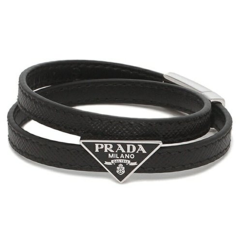 プラダ ブレスレット アクセサリー サフィアーノ レザー バングル ブラック メンズ PRADA 2IB286 053 F0002 19cm PRADA プラダ ブレスレット アクセサリー サフィアーノ レザー バングル ブラック メンズ 2IB286