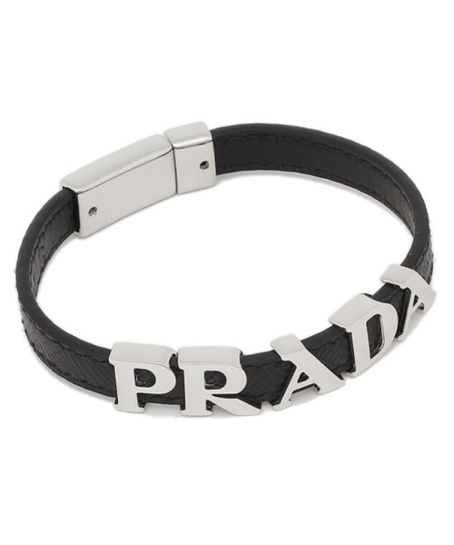 PRADA(プラダ)/プラダ ブレスレット アクセサリー サフィアーノ レザー バングル ブラック メンズ PRADA 2IB290 053 F0002/img01