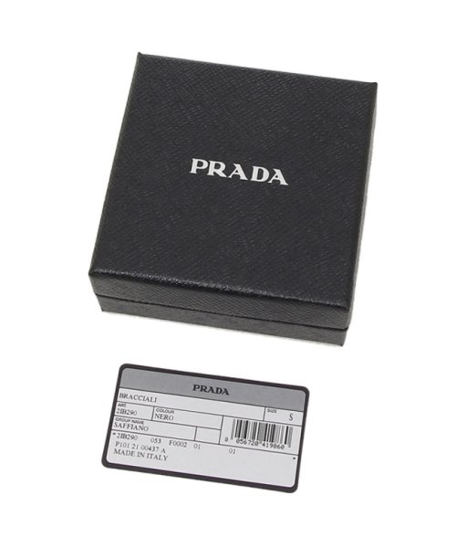 PRADA(プラダ)/プラダ ブレスレット アクセサリー サフィアーノ レザー バングル ブラック メンズ PRADA 2IB290 053 F0002/img06