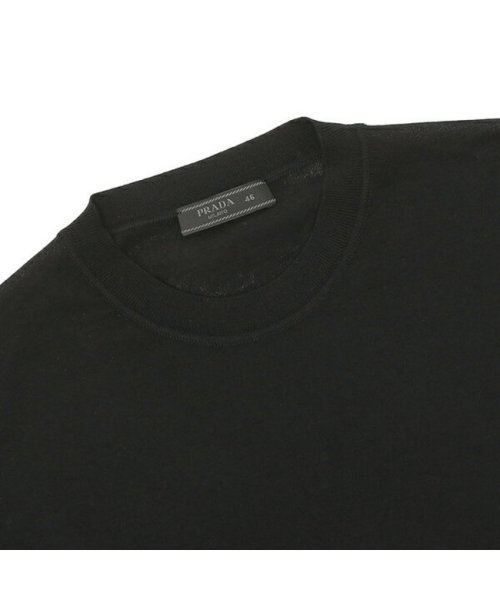 プラダ トップス ニット セーター スーパーファインウール クルーネックセーター ロゴ ブラック メンズ PRADA UMB264 1ZLE 212 F0002 人気・おすすめ｜多用途・生活用品におすすめ キャンペーン中 即納 即日発送サービス