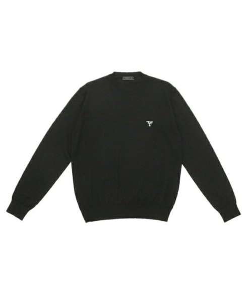 プラダ トップス ニット セーター スーパーファインウール クルーネックセーター ロゴ ブラック メンズ PRADA UMB264 1ZLE 212 F0002 人気・おすすめ｜多用途・生活用品におすすめ キャンペーン中 即納 即日発送サービス