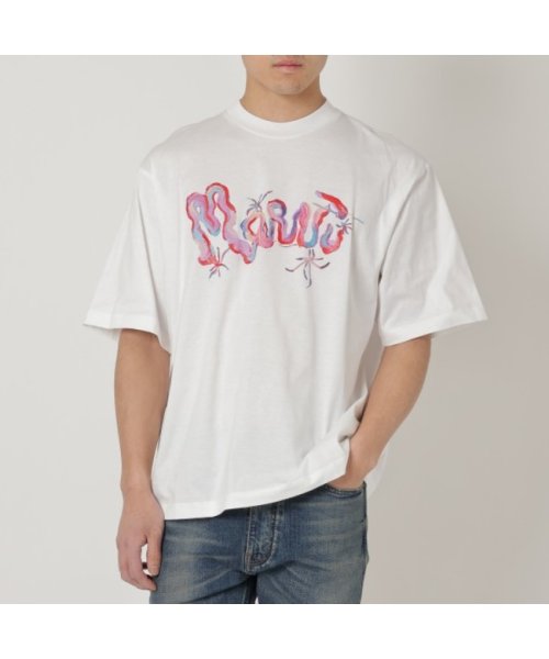MARNI(マルニ)/マルニ Tシャツ WHIRLプリント コットン Tシャツ 半袖Tシャツ トップス ホワイト メンズ MARNI HUMU0223PB USCV18 MWW01/img01