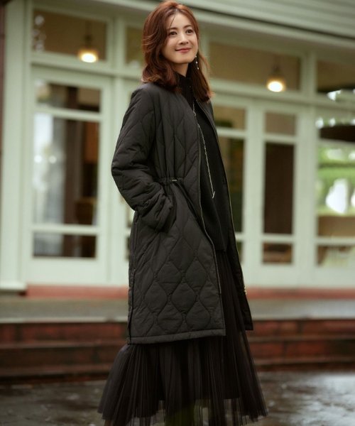 【杏さん着用/撥水加工】 中綿 ロング パディング アウター パディング