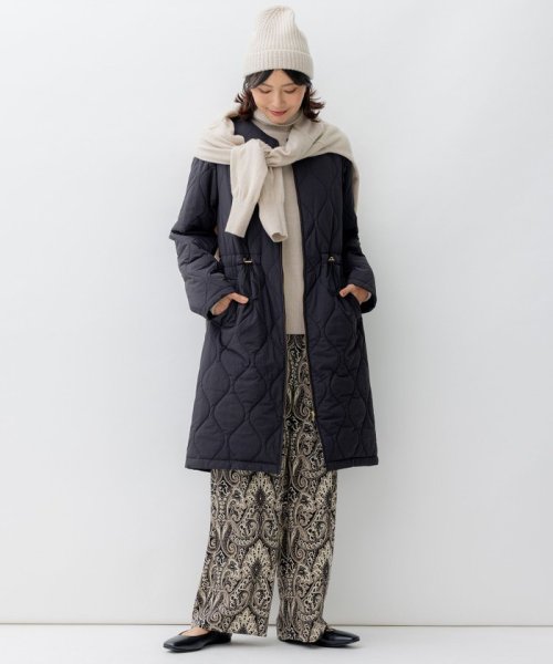 【杏さん着用/撥水加工】 中綿 ロング パディング アウター パディング