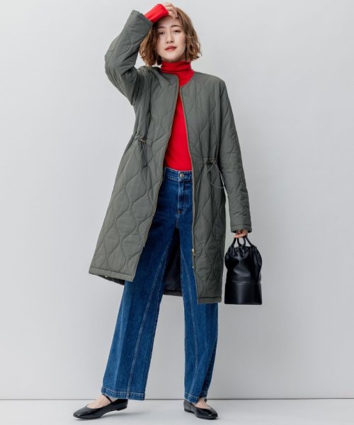 【杏さん着用/撥水加工】 中綿 ロング パディング アウター パディング