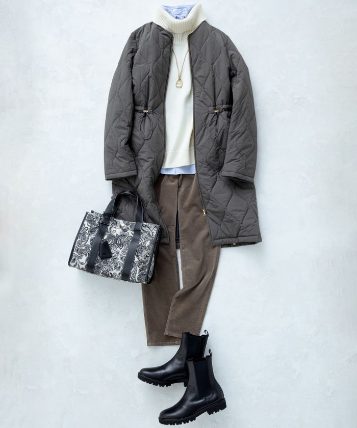 撥水加工】 中綿 ロング パディング アウター(505702152)｜阪急百貨店