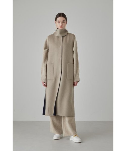 カシミヤ混 2TONE リバージャケットジレ 