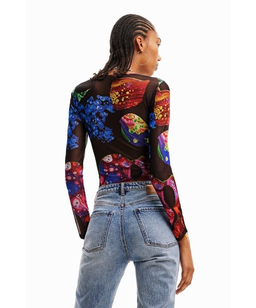 Desigual(デシグアル)/M. Christian Lacroix ミネラルモチーフ チュールTシャツ/img02