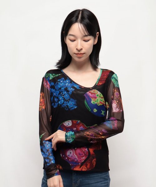 Desigual(デシグアル)/M. Christian Lacroix ミネラルモチーフ チュールTシャツ/img05