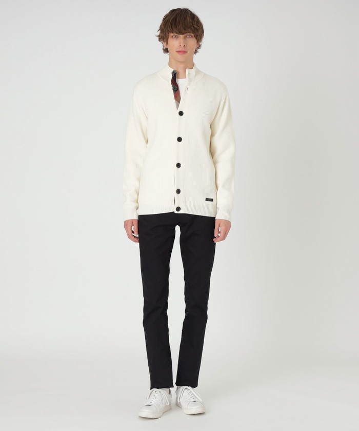 パーシャルチェックハイネックカーディガン(505636955)｜HANKYU MEN'S