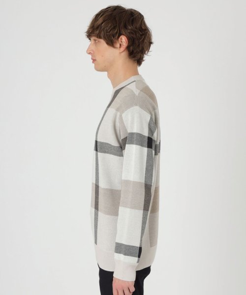 メランジクレストブリッジチェックニット(505636956)｜HANKYU MEN