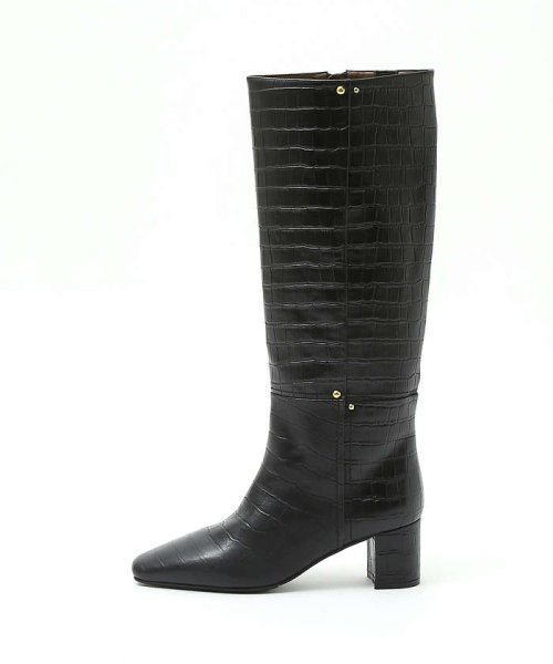 【スノーソール】ストレートラインミドルヒールロングブーツ また