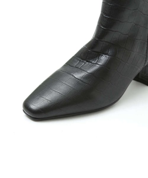 【スノーソール】ストレートラインミドルヒールロングブーツ また