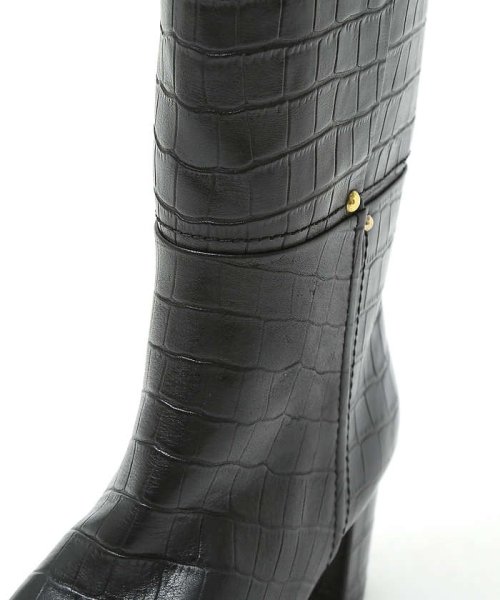 【スノーソール】ストレートラインミドルヒールロングブーツ また