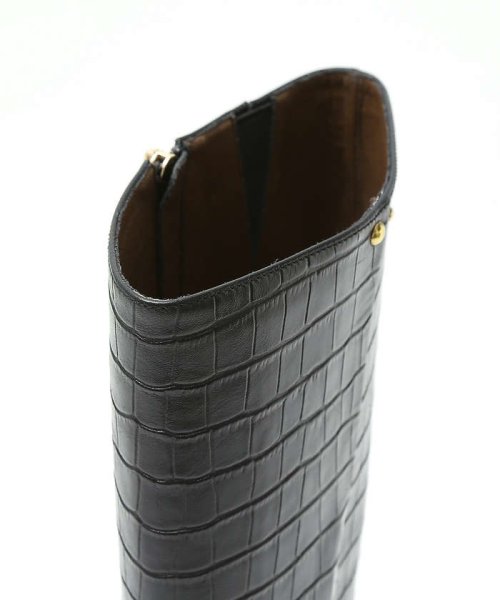 【スノーソール】ストレートラインミドルヒールロングブーツ また