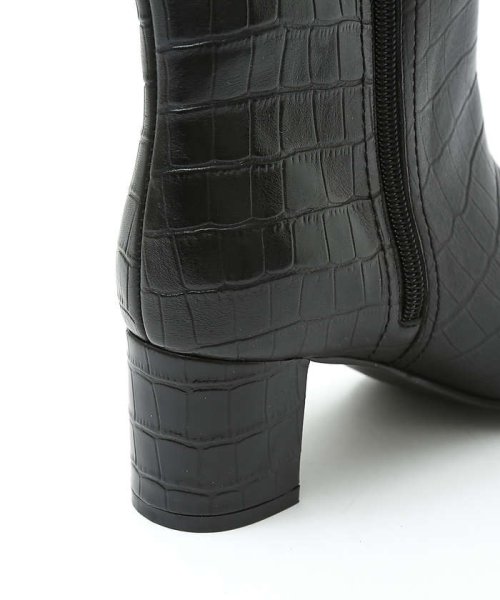 【スノーソール】ストレートラインミドルヒールロングブーツ また