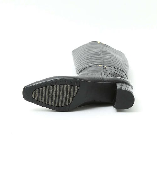 【スノーソール】ストレートラインミドルヒールロングブーツ また